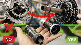 Bike Upgrades Shimano Hollowtech II Bottom Bracket and cranks Replacement [upl. by Orna]