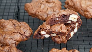 Recette COOKIES BROWNIE Chocolat Noisettes facile [upl. by Landre607]