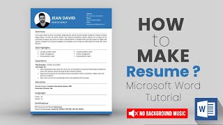 Resume Template Word DOWNLOAD FREE ⬇ 2021 How to Make CV in MS Word [upl. by Katti]