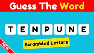 Guess The Word from Scrambled Letters  Word Quiz  Guess What [upl. by Eynttirb]