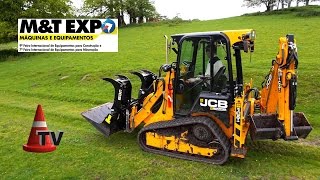 MampT Expo 2015  Nueva JCB 1CXT  Minicargadora Retroexcavadora Orugas  Mercado Vial TV [upl. by Arodasi]