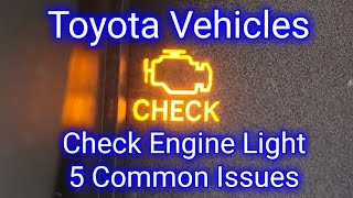 Toyota Corolla Check Engine Light 5 Common Issues [upl. by Laraine]