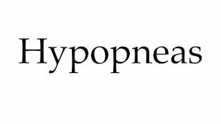 How to Pronounce Hypopneas [upl. by Jamille358]