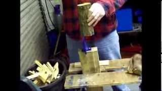 Splitting Logs Into Kindling With The EZ Kindle kindlng maker kindling machine video 2 [upl. by Ogires]