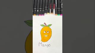 How to Draw a Mango for Kids Easy StepbyStep Tutorial  Easy 1 minute Fruit Drawing [upl. by Elram]