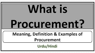 What is Procurement [upl. by Adolphe]