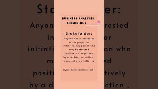 Who is a Stakeholder in Business analysis  stakeholder management businessmanagement tech [upl. by Aicilegna]