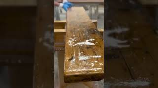 Epoxy pour on hemlock barnwood [upl. by Demahom]