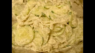 CUCUMBER SALAD  Freshly Creamy STYLE  Easy DIY Demonstration [upl. by Pussej]