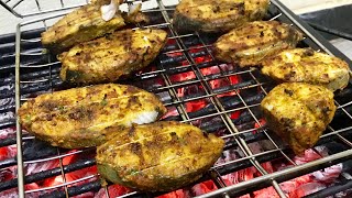 Indian grilled masala fish recipe  grilled fish recipe [upl. by Merrick]