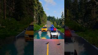 Police Cars amp Truck vs Water Pit 2  BeamNGDrive [upl. by Leyameg165]