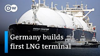 Germany begins constructing its first liquified natural gas LNG terminal  DW News [upl. by Falda]