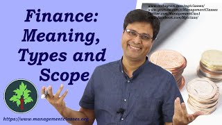 Finance  Meaning Types and Scope in Hindi [upl. by Anairam]