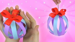 ИГРУШКИ НА ЕЛКУ своими руками Как сделать шарики на елку из бумаги DIY Christmas Tree Decoration [upl. by Coopersmith346]