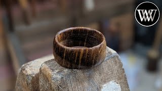 Woodturning  Double maple ring [upl. by Brott]