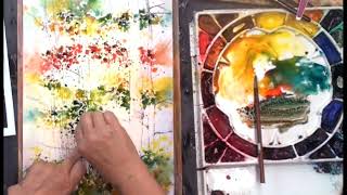 Fall Trees  Watercolor Lesson with Karlyn Holman [upl. by Ahsirtak657]