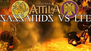 G1 Sassanid Empire vs ERE  Maximus vs Obelix  Total War Attila Battle [upl. by Pazice]