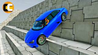 Cars vs Stairs Compilation 12  BeamNGDrive  Odycrash [upl. by Millburn630]