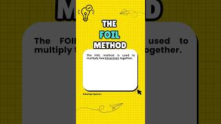 The FOIL Method mathquizforgenius math mathexam trivia maths mathrules mathtutorial foil [upl. by Allie]