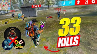 I Broke My Kill Record 🥶 33 Kills Op Solo Vs Squad Gameplay 🎯 Free Fire [upl. by Olegnaed]