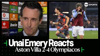 quotWE PLAYED BADquot  Unai Emery  Aston Villa 24 Olympiacos  UEFA Europa Conference League [upl. by Allerbag]