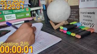 NEET Study With Me Live  Day 13712 hoursPart 112010  upsc neet jee nda [upl. by Atiugram]