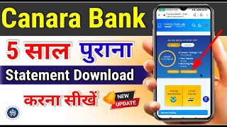 Canara Bank Statement Kaise NikaleCANARA BANK 5 साल पुराना statement downloadकरना सीखें [upl. by Mairym]