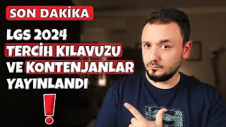 Dikkat  LGS 2024 TERCİH Kılavuzu Yayınlandı  TÜM DETAYLAR [upl. by Ymmit]