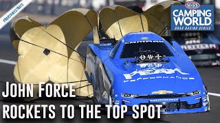 John Force rockets to the top spot in Seattle [upl. by Noteloc946]