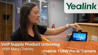 Yealink T58W Pro w Camera Desk phone Unboxing  VoIP Supply [upl. by Aneehsor]