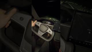 Tesla Model S Refresh POV at night 2024 Yoke Steering cars tesla ModelS [upl. by Xenia]