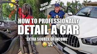 HOW TO PROFESSIONALLY DETAIL A CAR amp MAKE GOOD MONEY [upl. by Annair]