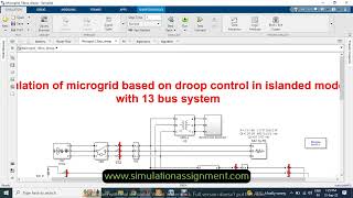 13 bus system Simulation of microgrid based on droop control in islanded mode with 13 bus system [upl. by Kaufman709]