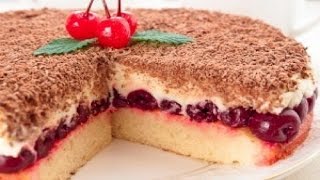 Бисквит с вишней ОЧЕНЬ ВКУСНЫЙ РЕЦЕПТ [upl. by Margy]