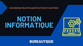 Coordinateur Planificateur Chantier M1 NOTION INFORMATIQUE 1 [upl. by Aniger]