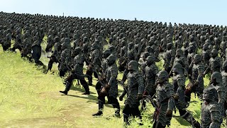 2150 Uruk Archers Vs 2500 Axe Tieigns  Total War Attila  Rise Of Mordor [upl. by Omar]