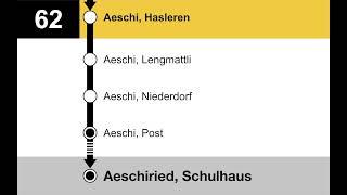 PostAuto Ansagen • 62 • Spiez – Spiezwiler – Hondrich – Aeschi – Aeschiried [upl. by Karalynn802]