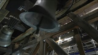 Bells of NotreDame ring out for first time since 2019 fire  AFP [upl. by Ragg692]