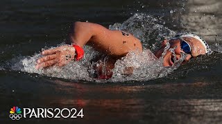 Sharon van Rouwendaal makes history as twotime gold medalist in marathon swimming  Paris Olympics [upl. by Arret]