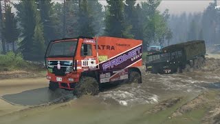 Tatra Dakar  A prueba Cruzando rio y remolcando [upl. by Atinid96]