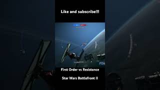 First Order vs Resistance starwars battlefront2 gaming firstorder tiefighter xwing combat [upl. by Annauqal26]