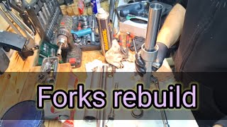 Forks rebuild  CF moto scooter  Part 9 [upl. by Denby892]