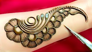 Very beautiful stylish front hand mehndi design  easy mehndi design  mehndi ka design  mehndi [upl. by Bobby818]