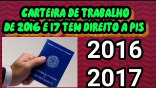 A PARTIR QUE ANO EU POSSO RECEBER PIS ABONO SALARIALCOMO SABER SE TENHO DIRETO AO PIS CARTEIRA 2016 [upl. by Ainwat939]