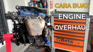 Cara Buat FULL OVERHAUL ENGINE Part 14 Turun Enjin [upl. by Ayenet127]