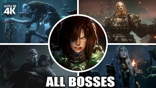 No Rest for the Wicked  All Bosses With Cutscenes 4K 60FPS UHD PC [upl. by Nyral]