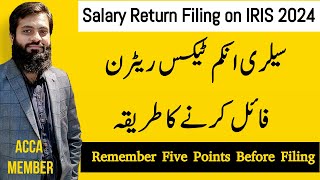 How to file Salary Income Tax 2024  Private  Government Employees  Filing of IRIS Portal online [upl. by Nileak648]