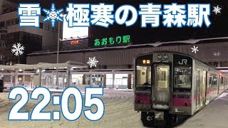 雪 極寒の青森駅 2250【FHD 60fps】 [upl. by Cirda]