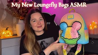 ASMR NEW Loungefly Bags Show amp Tell 🩷 AMAZING Tapping Bag Zips amp Crinkle Sounds [upl. by Elish]