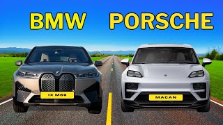 BMW iX M60 vs Porsche Macan Turbo Electric 2024  Which is better [upl. by Nagorb]